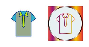 Vektorsymbol für Hemd und Krawatte vektor