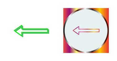 einzigartiges Vektorsymbol mit dem linken Pfeil vektor
