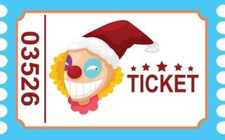 Illustration des isolierten Ticket-Zirkus-Clowns vektor