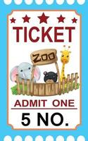 Illustration eines isolierten Ticket-Zoos vektor