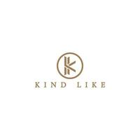 Initiale kl Logo Hand gezeichnet Brief kl oder lk im Kreis Vektor Illustration im Gold Farbe isoliert auf ein Weiß Hintergrund. abstrakt Brief kl Logo angewendet zum Schönheit und Mode Logo Design Inspiration