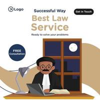 Bestes Law Service Banner Design für Social Media vektor