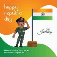 Happy Republic Day Banner-Design vektor