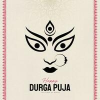 glücklich Durga Puja Abbildungen Durga Gesicht subh navratri vektor