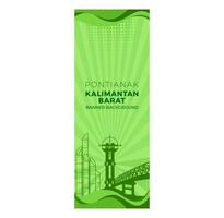 Pontianak Kalimantan barat Stand Banner Hintergrund vektor