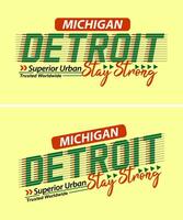 Detroit Stadt Jahrgang städtisch Stimmung gestreift Schatten Schrift. zum drucken auf t Hemden usw. vektor
