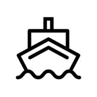 Meer und Schiff Symbol. Boot. Vektor. vektor