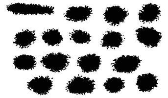Sammlung von schwarzen Pinselstrichen vektor