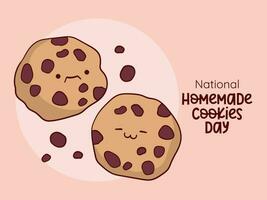 National hausgemacht Plätzchen Tag Schokolade Kekse vektor