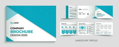 Geschäft Landschaft dreifach Broschüre Design, korporativ Unternehmen Vorlage Layout vektor