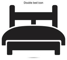 doppelt Bett Symbol, Vektor Illustration