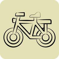 ikon cykel relaterad till cykel symbol. hand dragen stil. enkel design redigerbar. enkel illustration vektor