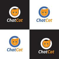 modern Chatcat Logo Design Vektor Vorlage.