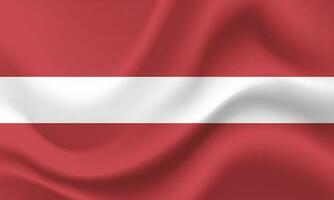 winkte Lettland Flagge. lettisch Flagge. Vektor Emblem von Lettland
