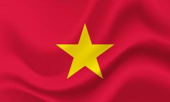 vinkade vietnam flagga. vietnam flagga. vektor emblem av vietnam