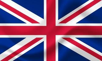 förenad rike flagga vinkade. emblem av Storbritannien. vektor flagga, symbol. färger och andel korrekt.