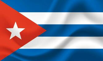 Vektor Kuba Flagge. Flagge von Kuba. Kuba Flagge Illustration, Hintergrund. Kuba Symbol, Symbol.