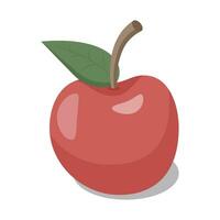 Vektor rot Apfel Symbol. isoliert Vektor Illustration, Farbe Zeichnung Symbol.