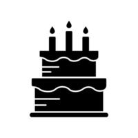 Geburtstag Kuchen Symbol Vektor Design Vorlagen einfach und modern