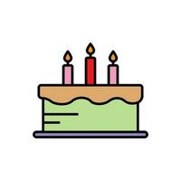 födelsedag kaka ikon vektor design mallar enkel och modern