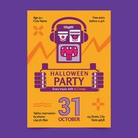 kostenlos Vektor Halloween Party Flyer Vertikale Poster Vorlage