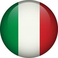 Italien Flagge Taste. Emblem von Italien. Vektor Flagge, Symbol. Farben und Anteil korrekt.