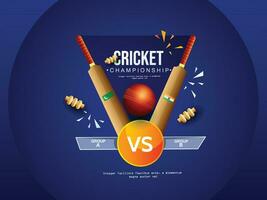 Kricket Meisterschaft Konzept mit teilnehmen Mannschaft Indien vs. Pakistan . vektor