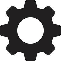 Ausrüstung png Symbol. schwarz Ausrüstung Rad Symbole isoliert auf Weiß Hintergrund vektor