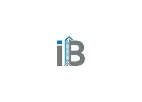 ib Brief Logo Design mit kreativ modern Vektor Symbol Vorlage