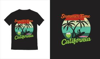 Sommer- Paradies Strand T-Shirt Design, vektor