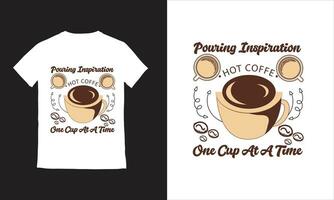 Kaffee T-Shirt Design Typografie Kaffee Tasse T-Shirt Vektor Vorlage,