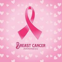 Brust Krebs Bewusstsein Monat mit Rosa Schleife. denken Rosa vektor