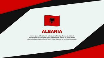 albania flagga abstrakt bakgrund design mall. albania oberoende dag baner tecknad serie vektor illustration. albania
