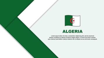 Algerien Flagge abstrakt Hintergrund Design Vorlage. Algerien Unabhängigkeit Tag Banner Karikatur Vektor Illustration. Algerien Illustration