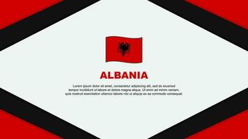 albania flagga abstrakt bakgrund design mall. albania oberoende dag baner tecknad serie vektor illustration. albania mall