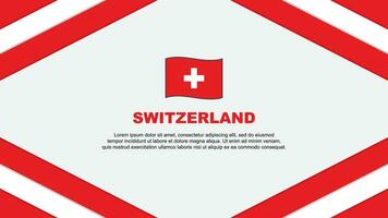 Schweiz Flagge abstrakt Hintergrund Design Vorlage. Schweiz Unabhängigkeit Tag Banner Karikatur Vektor Illustration. Schweiz Vorlage