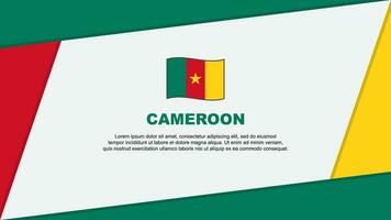 Kamerun Flagge abstrakt Hintergrund Design Vorlage. Kamerun Unabhängigkeit Tag Banner Karikatur Vektor Illustration. Kamerun Banner