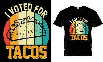 tacos t-shirt design vektor grafisk.