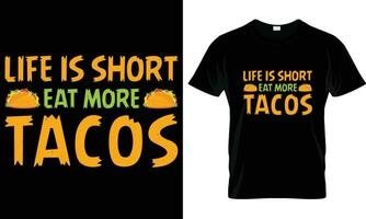 tacos t-shirt design vektor grafisk.