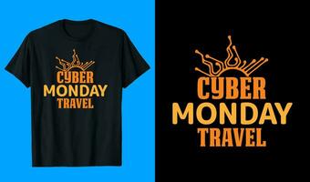 Cyber Montag Typografie T-Shirt Design vektor