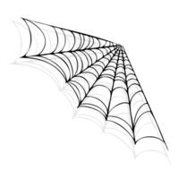 svart halloween spindelväv på vit bakgrund. perfekt för halloween. vektor
