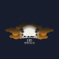 eid mubarak logotyp vektor