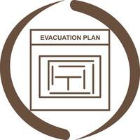 evakuering planen vektor ikon