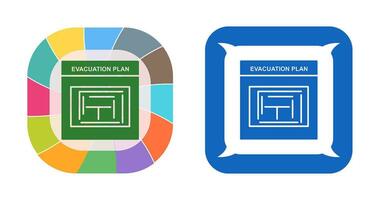 Evakuierungsplan-Vektorsymbol vektor