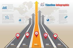Business Roadmap Timeline Wachstum Infografik Vektor-Illustration vektor