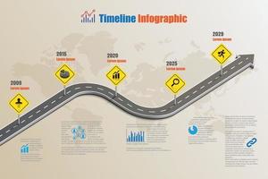 Business Roadmap Timeline Infografik Vorlage Vektor-Illustration vektor