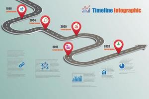 Business Roadmap Timeline Infografik Vorlage Vektor-Illustration vektor