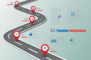 Business-Roadmap-Timeline-Zeiger-Infografik-Vektor-Illustration vektor