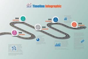 Business Roadmap Timeline Infografik Vorlage Vektor-Illustration vektor