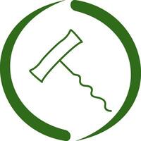 einzigartiges Korkenzieher-Vektorsymbol vektor